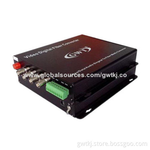 4-channel video + data+ audio + Ethernet optical transmitter and receiver